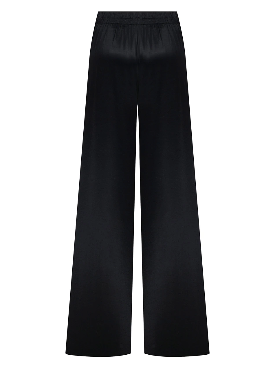 EVA BLACK SATIN PANT