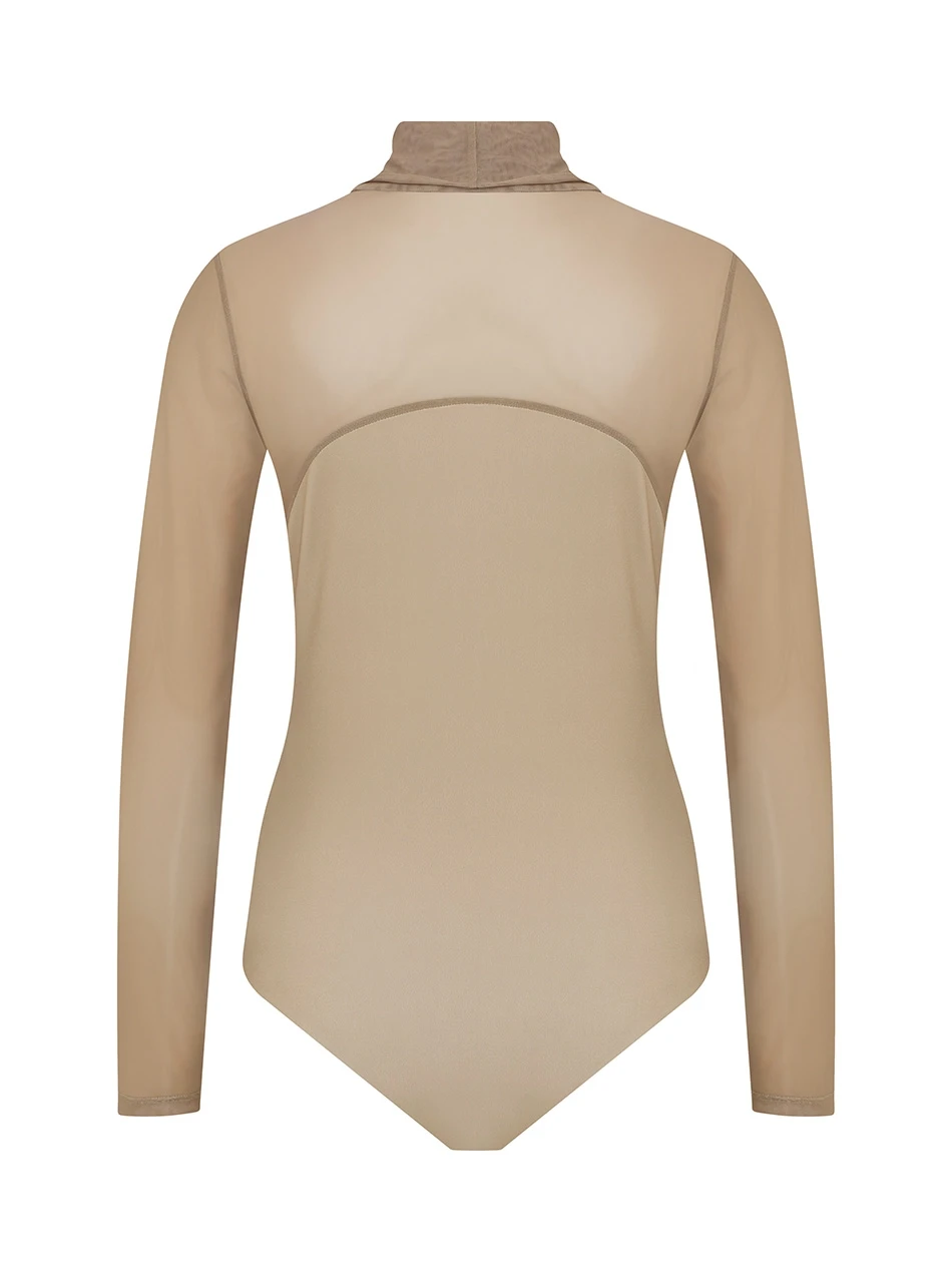 IVY BEIGE SHEER DETAIL BODYSUIT