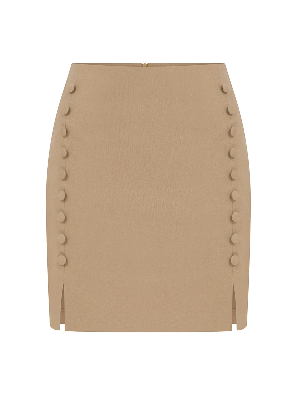 MILAN CAMEL MINI SKIRT