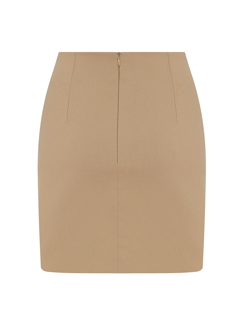 MILAN CAMEL MINI SKIRT