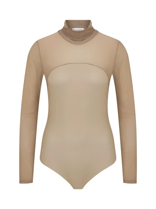 IVY BEIGE SHEER DETAIL BODYSUIT
